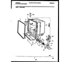 Universal/Multiflex (Frigidaire) MDB212RBS0 tub and frame parts diagram