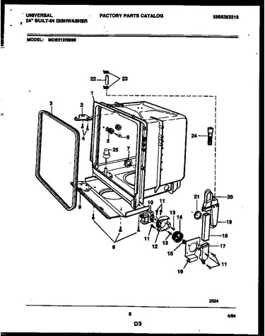 Tub and frame parts