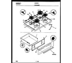 Tappan CE305WP2W1 cooktop and drawer parts diagram