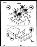 Cooktop and drawer parts