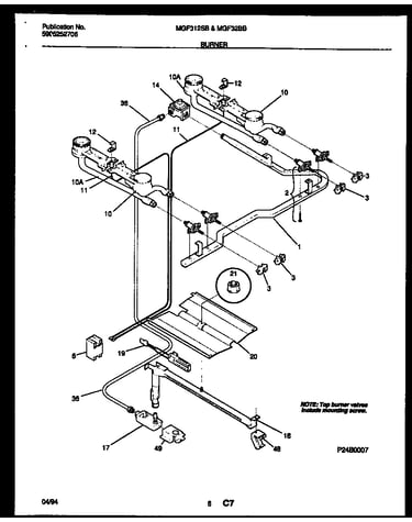 Burner, manifold and gas control