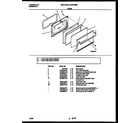 Universal/Multiflex (Frigidaire) MGF322BBWA door parts diagram