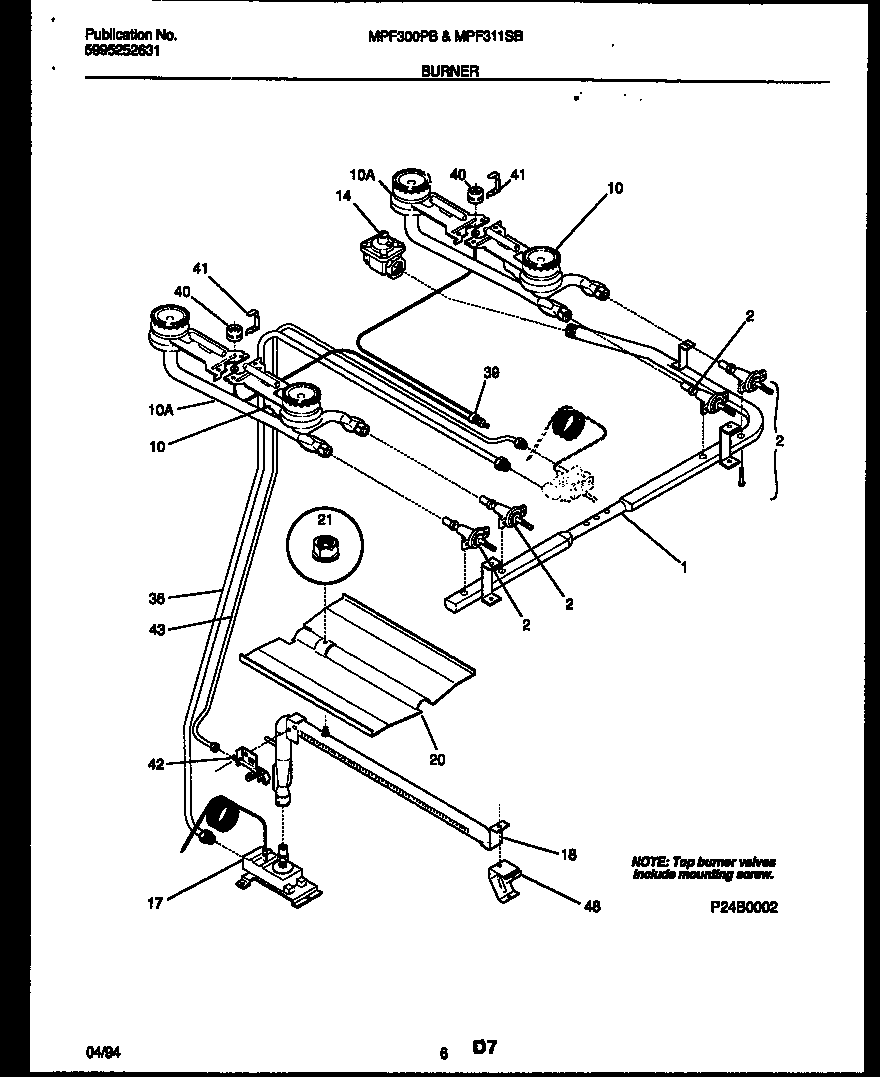 BURNER, MANIFOLD AND GAS CONTROL