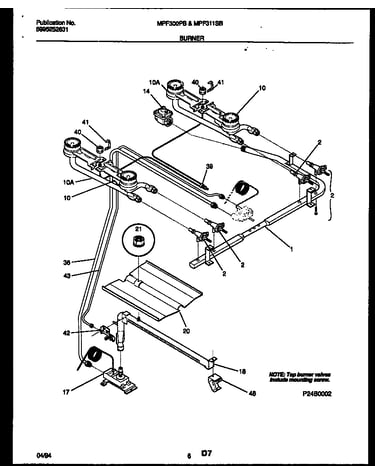 Burner, manifold and gas control