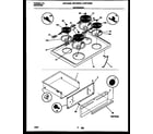 Universal/Multiflex (Frigidaire) MEF342BBWA cooktop and drawer parts diagram