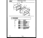 Universal/Multiflex (Frigidaire) MEF342BBWA door parts diagram