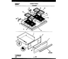 Frigidaire FGF363BADA cooktop and drawer parts diagram