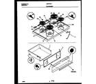 Frigidaire CE301SP2D2 cooktop and drawer parts diagram