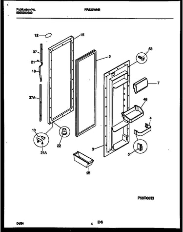 Refrigerator door parts