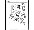 Frigidaire FRS22WNBW0 shelves and supports diagram