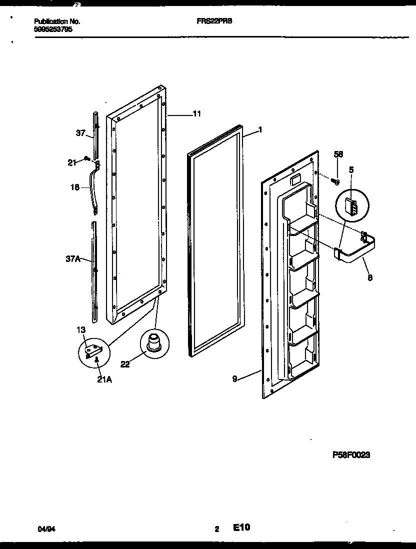 Freezer door parts