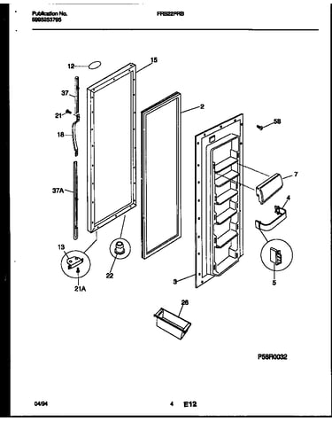 Refrigerator door parts