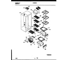Frigidaire FRS22PRBW0 shelves and supports diagram
