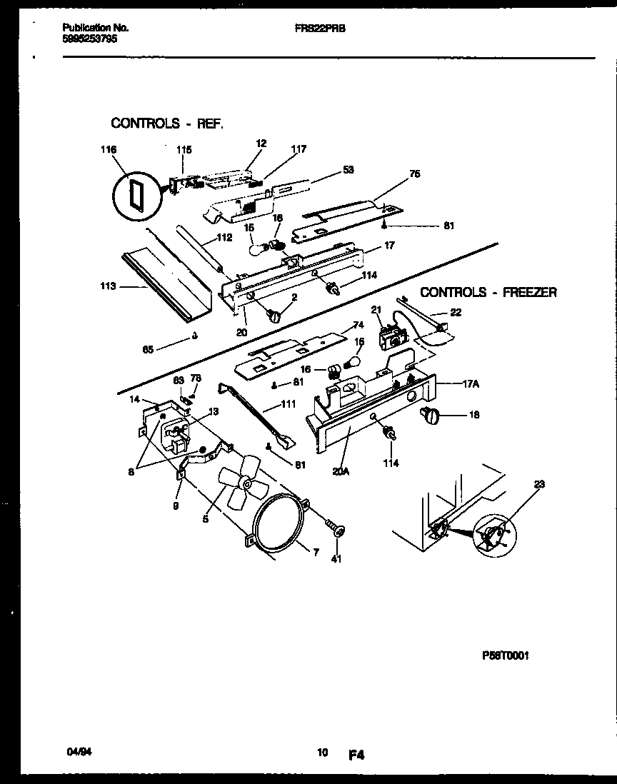 REFRIGERATOR CONTROL ASSEMBLY, DAMPER CONTROL ASSEMBLY AND F