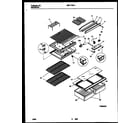 Universal/Multiflex (Frigidaire) MRT17DHAW0 shelves and supports diagram