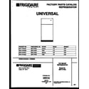 Universal/Multiflex (Frigidaire) MRT17FRAW0 cover diagram