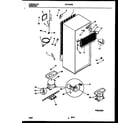 Frigidaire FRT18QRBW0 system and automatic defrost parts diagram