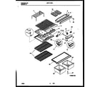 Universal/Multiflex (Frigidaire) MRT17CRBY0 shelves and supports diagram