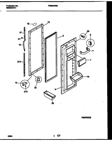 Refrigerator door parts