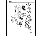 Frigidaire FRS24WRBW0 shelves and supports diagram