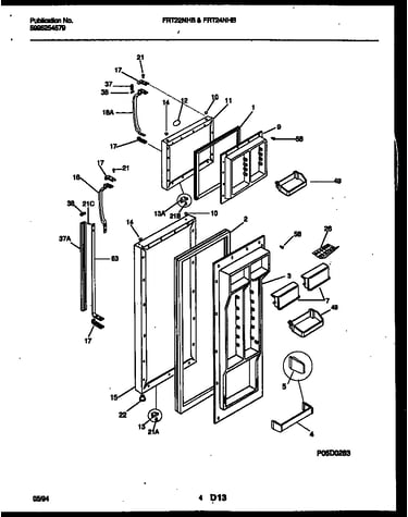 Refrigerator door parts