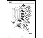 Frigidaire FRS20QRBD0 shelves and supports diagram