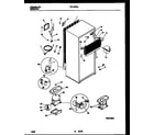 Frigidaire FRT19PRBD1 system and automatic defrost parts diagram