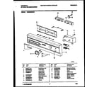Universal/Multiflex (Frigidaire) MDB662RBR0 console and control parts diagram