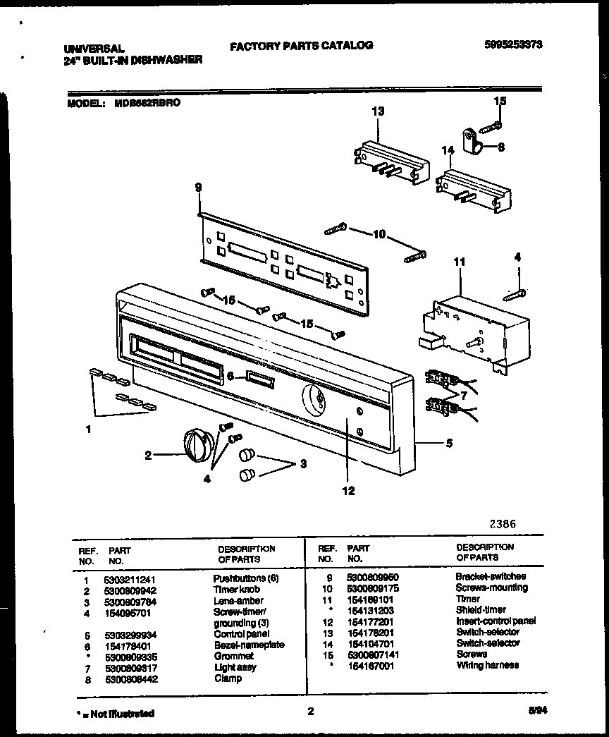 Console and control parts