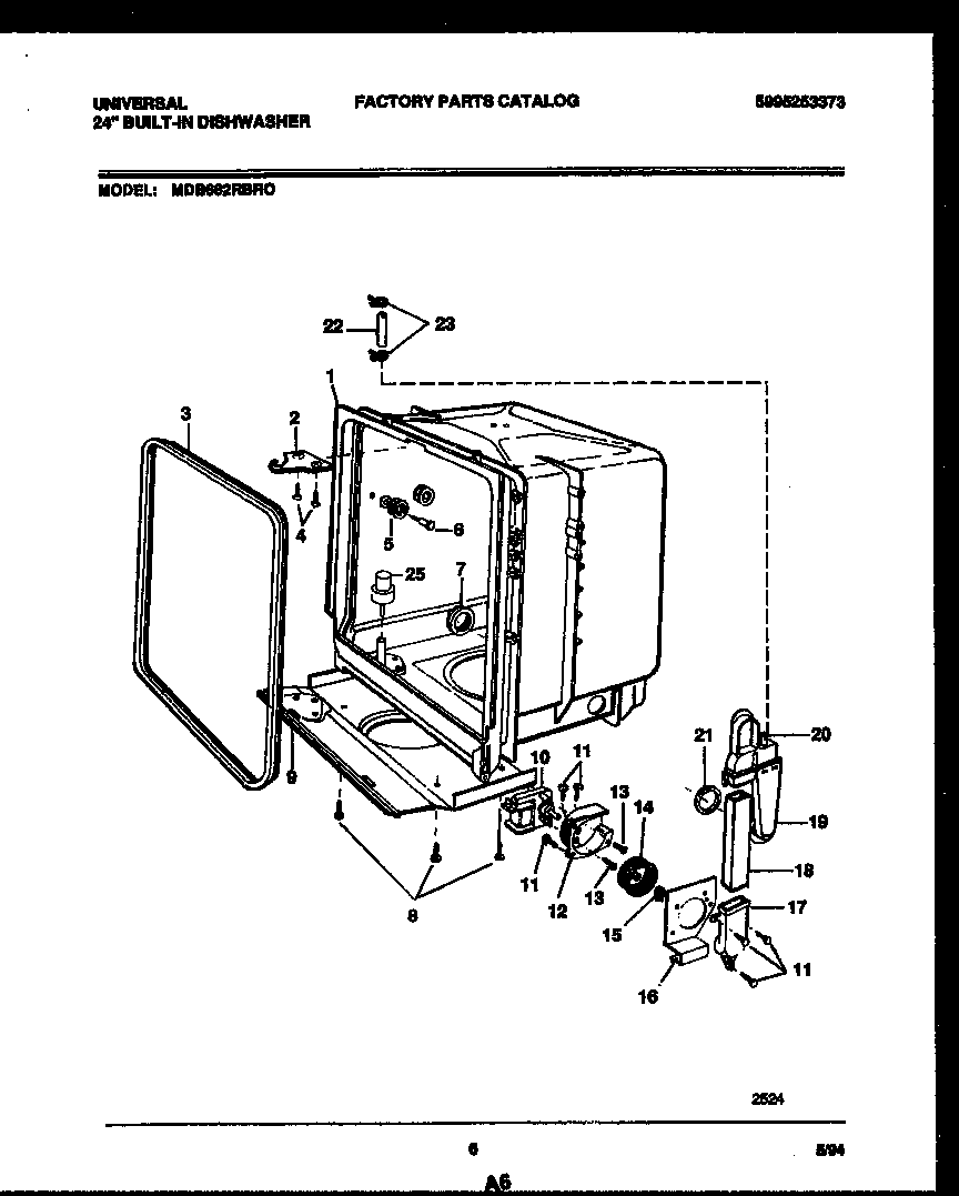 TUB AND FRAME PARTS