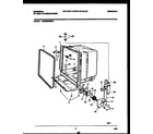 Universal/Multiflex (Frigidaire) MDB662RBR0 tub and frame parts diagram