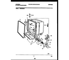 Universal/Multiflex (Frigidaire) MDB532RBR0 tub and frame parts diagram