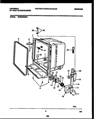 Tub and frame parts