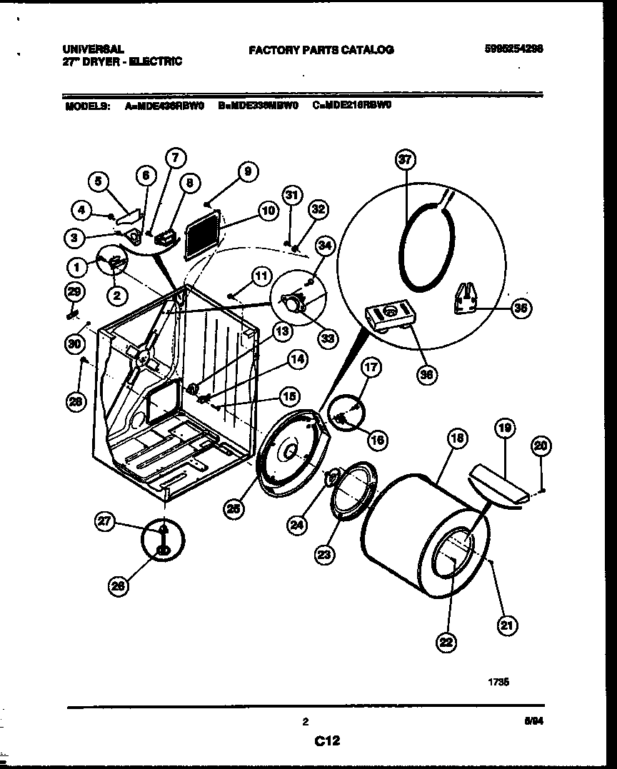 CABINET AND COMPONENT PARTS