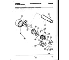 Universal/Multiflex (Frigidaire) MDE436RBD0 blower and drive parts diagram