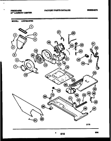 Motor, blower and cabinet parts