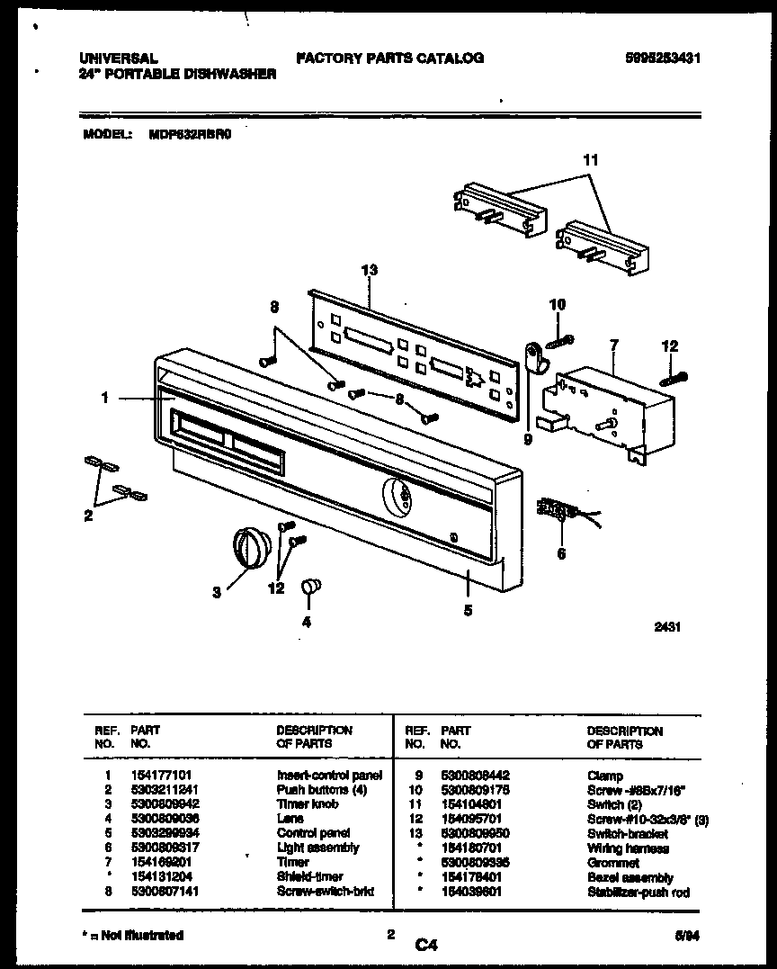 Console and control parts