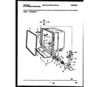 Universal/Multiflex (Frigidaire) MDP632RBR0 tub and frame parts diagram