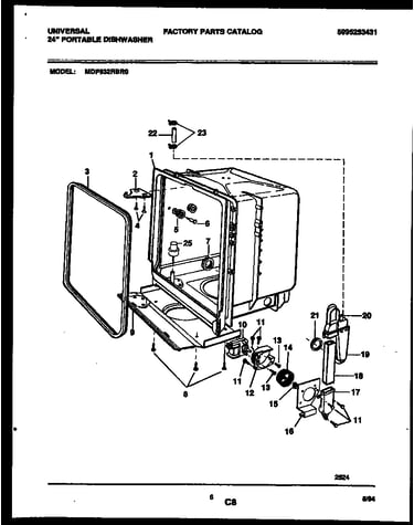 Tub and frame parts