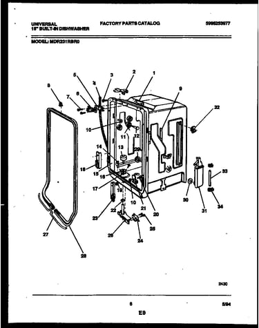 Tub and frame parts