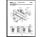 Universal/Multiflex (Frigidaire) MDB222RBM0 console and control parts diagram