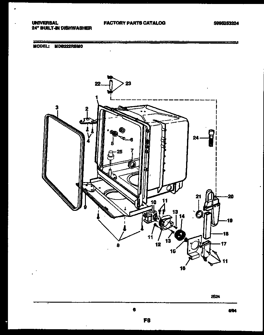 Tub and frame parts