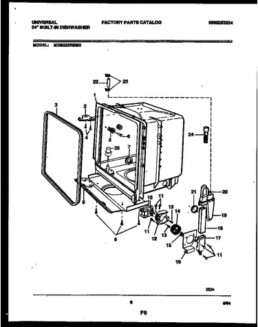Tub and frame parts