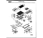Frigidaire FRT17PZBW1 shelves and supports diagram