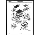 Frigidaire FPGS19TIAL1 shelves and supports diagram