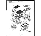 Frigidaire FPGS19TIAL1 shelves and supports diagram