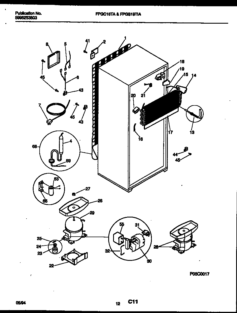 System and automatic defrost parts