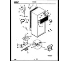 Frigidaire FRT18JRBW0 system and automatic defrost parts diagram