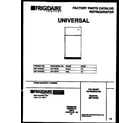 Universal/Multiflex (Frigidaire) MRT19PNAD0 cover diagram
