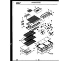 Universal/Multiflex (Frigidaire) MRT18FNBY0 shelves and supports diagram